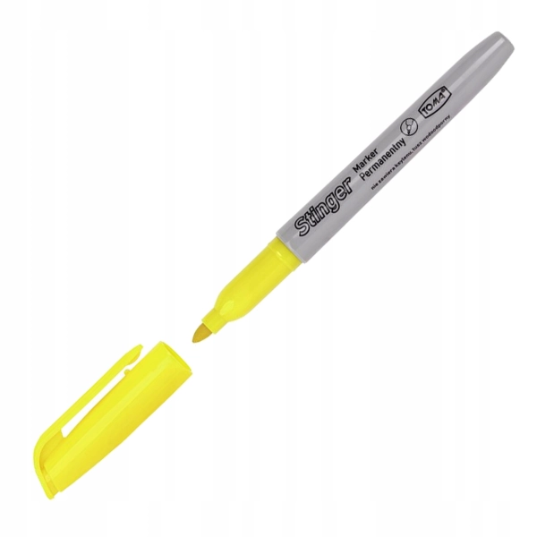 MARKER STINGER PERMANENTNY OKRĄGŁY TO-323 FLUO ŻÓŁTY TOMA