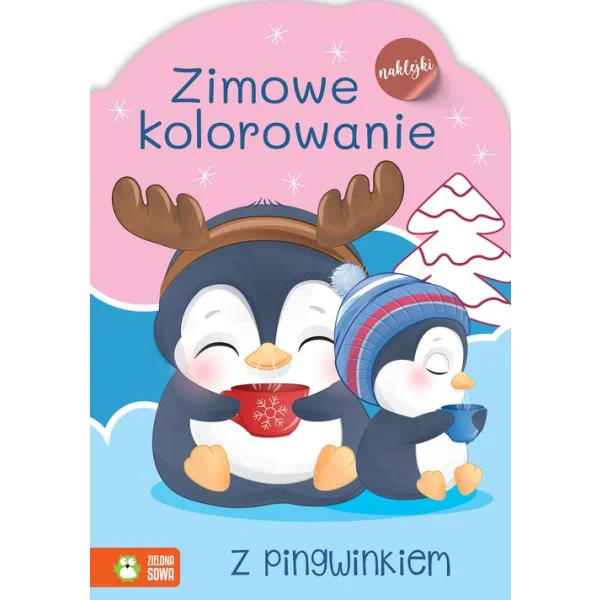 KSIĄŻECZKA ZIMOWE KOLOROWANIE Z PINGWINEM ZIELONA SOWA