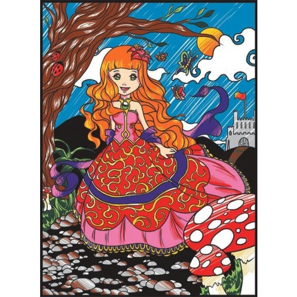 KOLOROWANKA WELWETOWA 47X35CM KSIĘŻNICZKA COLORVELVET