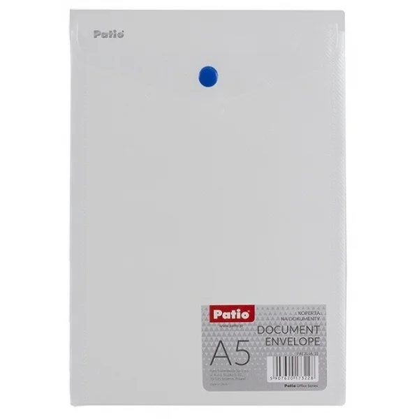 KOPERTA NA DOKUMENTY A5 PATIO PAT3164/13 BEZBARWNA