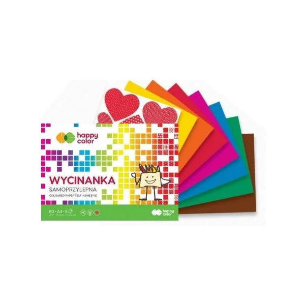 BLOK WYCINANKA SAMOPRZYLEPNA A4 HAPPY COLOR