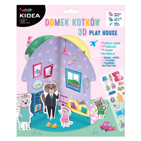 KREATYWNY DOMEK 3D DLA KOTKÓW KIDEA