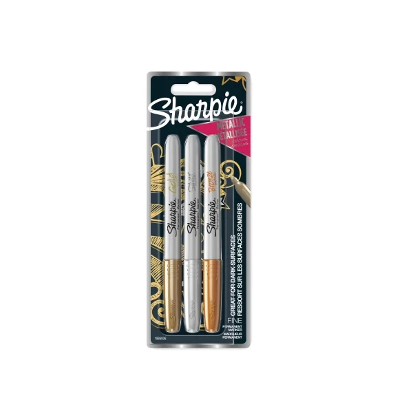 MARKERY PERMANENTNE SHARPIE FINE METALLIC 3 KOL HIT!!!