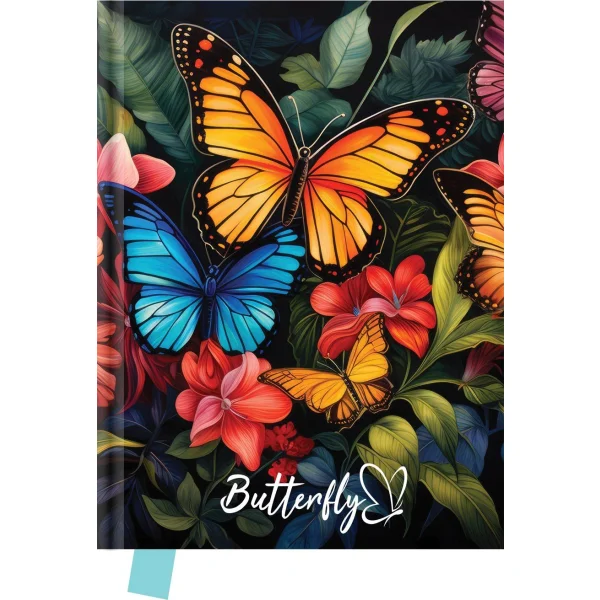 PAMIĘTNIK BUTTERFLY 14X18CM 80 KARTEK MG