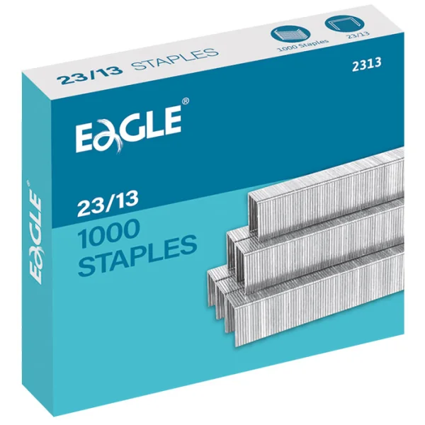 ZSZYWKI BIUROWE 23/13 EAGLE SZYWAJĄ DO 90 KARTEK 1000 SZTUK 5903364206536