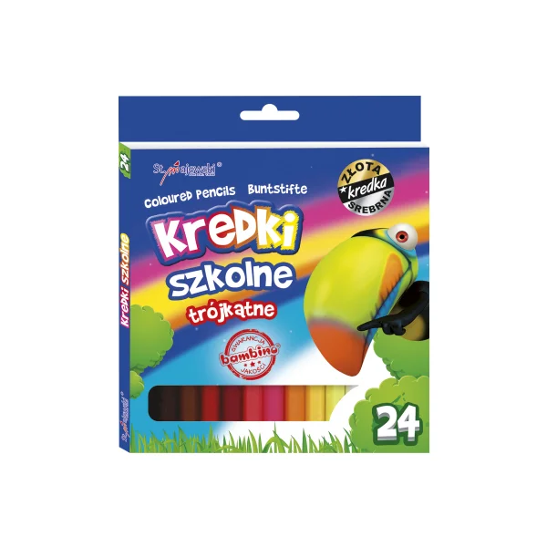 KREDKI SZKOLNE TRÓJKĄTRNE 24 KOL ST.MAJEWSKI