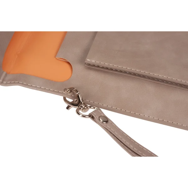 TECZKA A4 Z KIESZONKĄ NUBUK SZARA ANTRA