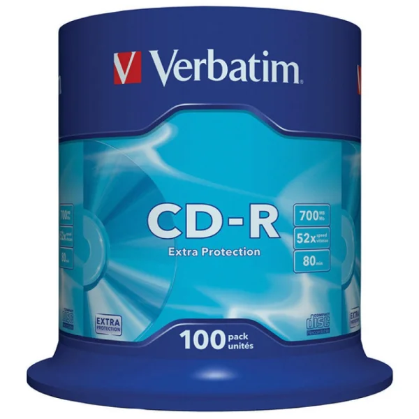 PŁYTY CD-R 700MB 100SZT VERBATIM