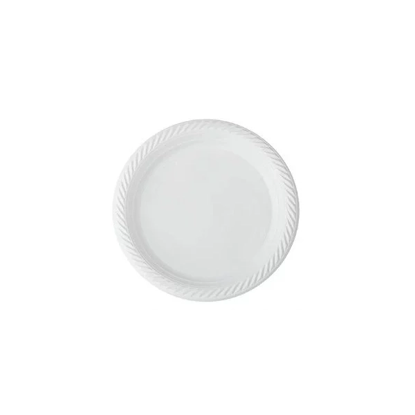 TALERZ BIAŁY OKRĄGŁY TRZCINA CUKROWA 50SZT 225MM 29266