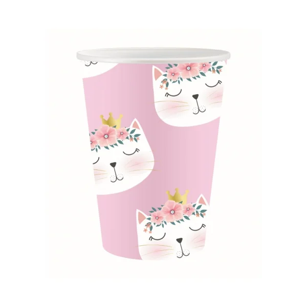 KUBECZKI PAPIEROWE KOTEK 250ML 6SZT GODAN