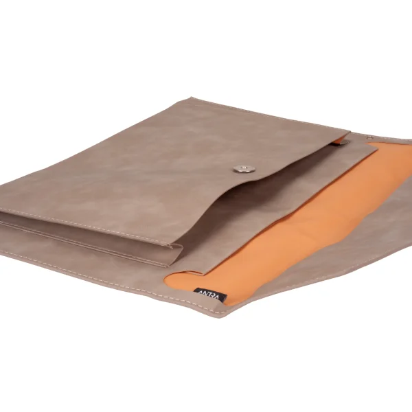 TECZKA A4 Z KIESZONKĄ NUBUK SZARA ANTRA