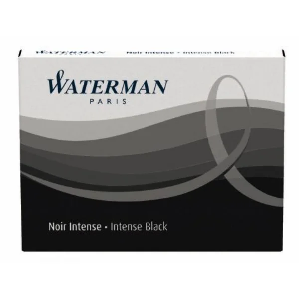 NABOJE ATRAMENTOWE WATERMAN INTENSE BLACK 8SZT