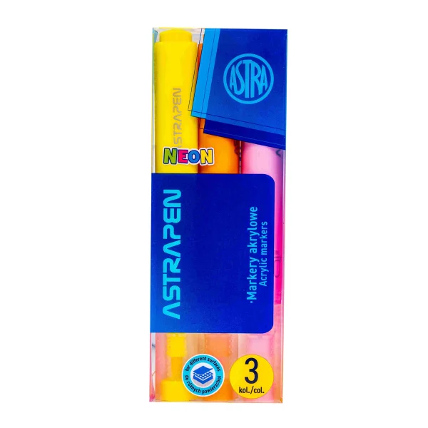MARKERY TRÓJKĄTNE AKRYLOWE NEON ASTRAPEN