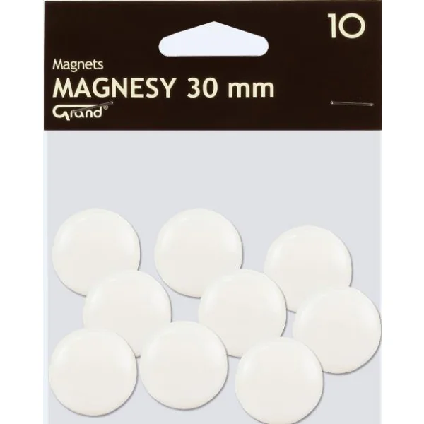 MAGNESY 30MM 10 SZT BIAŁE GRAND