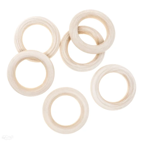 DREWNIANE KÓŁKO DO MAKRAMY 55MM 6SZT CEOZ-178 DPCRAFT