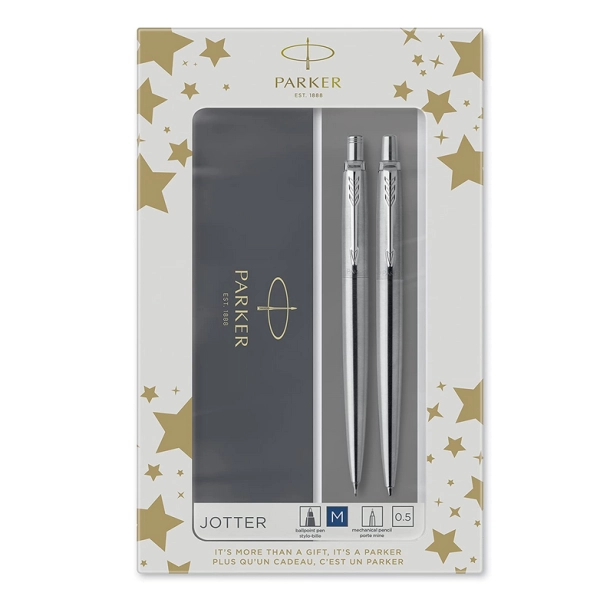 ZESTAW STALOWY DŁUGOPIS + OŁÓWEK PARKER JOTTER DUO 2093256