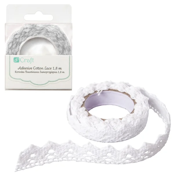 KORONKA BAWEŁNIANA SAMOPRZYLEPNA 1,8M DPTA-015 DP CRAFT