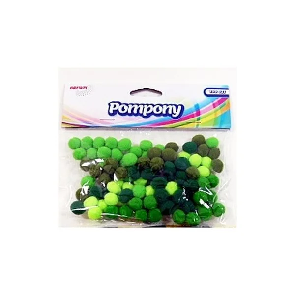 POMPONY 10MM BREWIS POM12 ODCIENIE ZIELONEGO