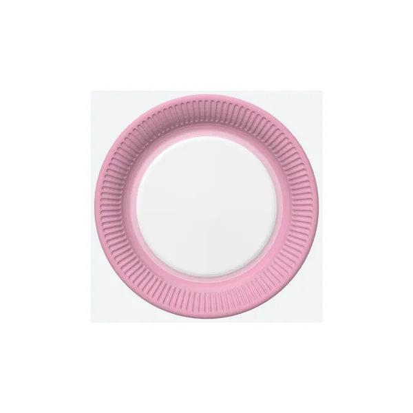 TALERZYK PAPIEROWY DAISY UNICOLOR CUKIERKOWY RÓŻ 8 SZTUK 18CM POL-MAK