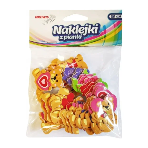 NAKLEJKI Z PIANKI MISIE Z SERCEM PVC61 BREWIS