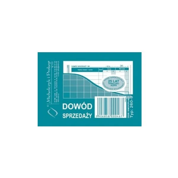 DRUK DOWÓD SPRZEDAŻY A7 TYP 260-9 5906858000467