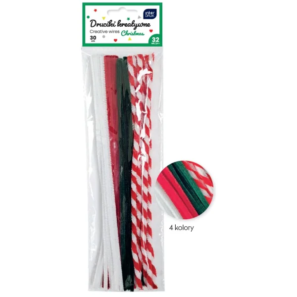 DRUCIKI KREATYWNE 30CM 32SZT CHRISTMAS INTERDRUK