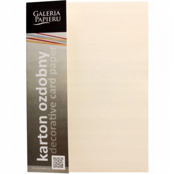 KARTON OZDOBNY ATLANTA KREMOWY 230G 20SZT GALERIA PAPIERU 203202
