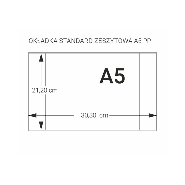 OKŁADKA NA ZESZYT A5 TRANSPARENTNA NA ZESZYT 32 - 96 KARTEK 5904993768013