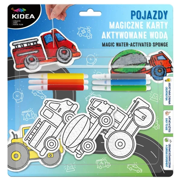 MAGICZNE KARTY AKTYWOWANE WODĄ POJAZDY KIDEA