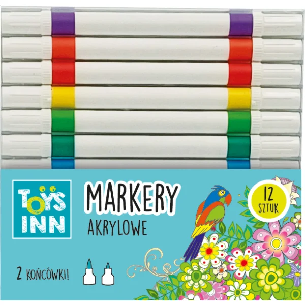MARKERY AKRYLOWE DWUSTRONNE 12KOL STNUX