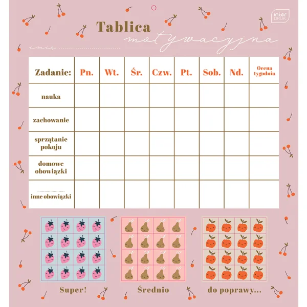 TABLICA MOTYWACYJNA GIRLS INTERDRUK