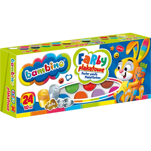 FARBY PLAKATOWE 24KOL 10ML BAMBINO