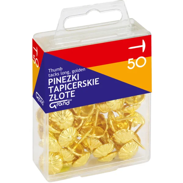 PINEZKI TAPICERSKIE ZŁOTE 50SZT GRAND