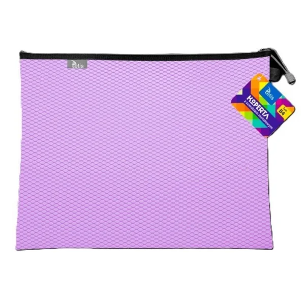 KOPERTA Z SUWAKIEM METALOWYM B4 38X29 CM FIOLETOWA TETIS