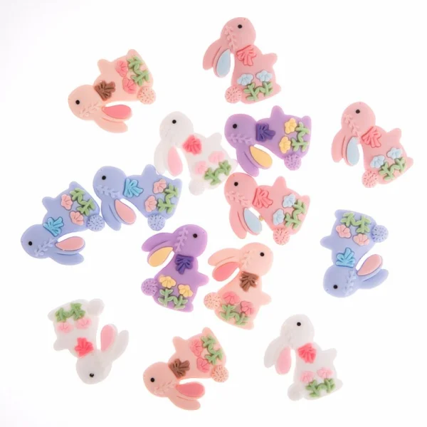 OZDOBY 3D 15SZT FLORAL BUNNIES CEOZ-212 DP CRAFT