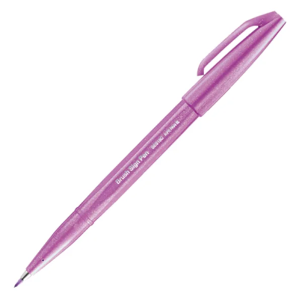 PISAK PĘDZELKOWY BRUSH SIGN PEN SES15C PENTEL PINK PURPLE