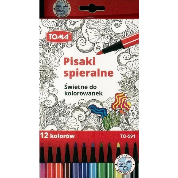 PISAKI SPIERALNE 12KOL TO-591 TOMA