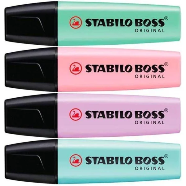 ZAKREŚLACZE STABILO BOSS 4 SZT PASTEL 70/4-2
