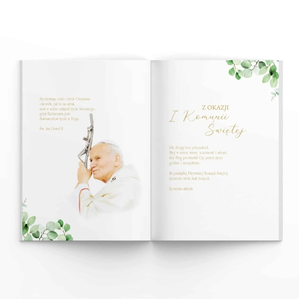 ALBUM KSIĄŻECZKA I KOMUNIA A5 NR39 KARTKI Z KOTKIEM