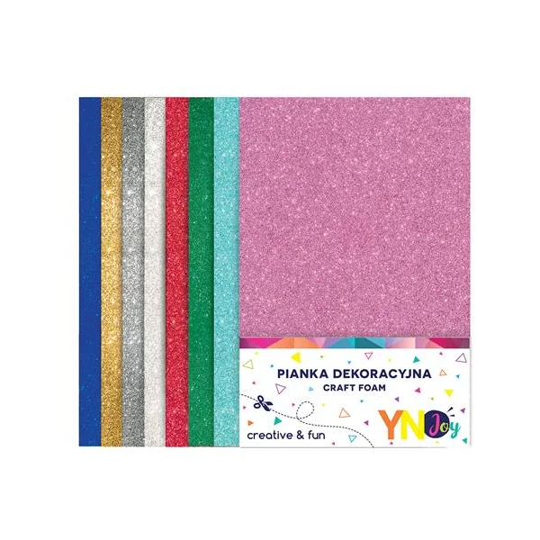 PIANKA DEKORACYJNA NC-002 8SZT GLITTER INTERDRUK