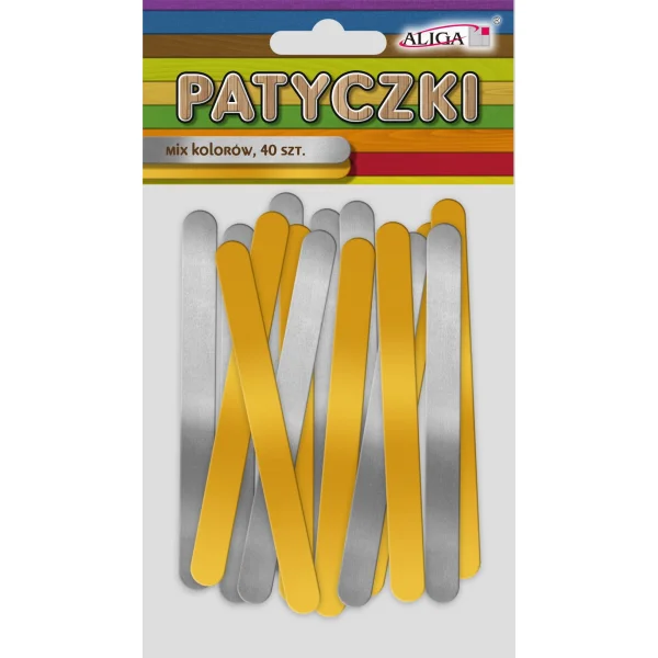PATYCZKI PK-2199 MIX 2 KOLORÓW ZŁOTE I SREBRNE ALIGA