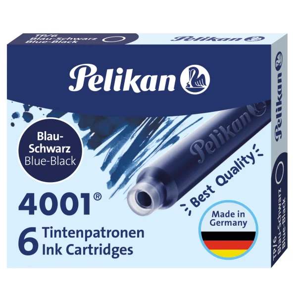NABOJE ATRAMENTOWE KRÓTKIE 6SZT PELIKAN 4001 GRANATOWE