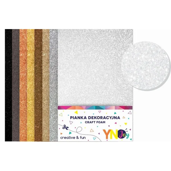 PIANKA DEKORACYJNA NC-019 8 SZT BROKAT GLAM YN JOY