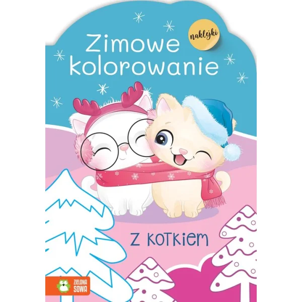 KSIĄŻECZKA ZIMOWE KOLOROWANIE Z KOTKIEM ZIELONA SOWA