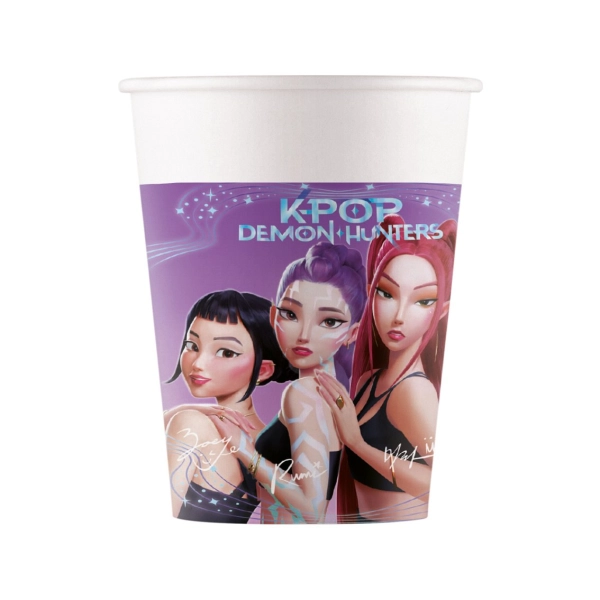 KUBECZKI PAPIEROWE K-POP DEMON HUNTERS 200ML 8SZT PROCOS