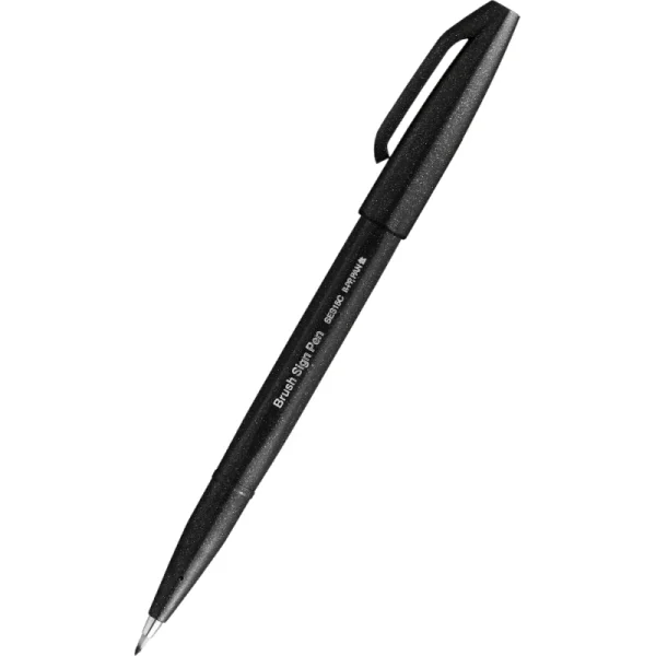 PISAK PĘDZELKOWY BRUSH SIGN PEN CZARNY SES15C-A PENTEL