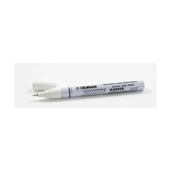 MARKER PISAK OLEJOWY SNOWMAN CIENKI BIAŁY 0,5mm