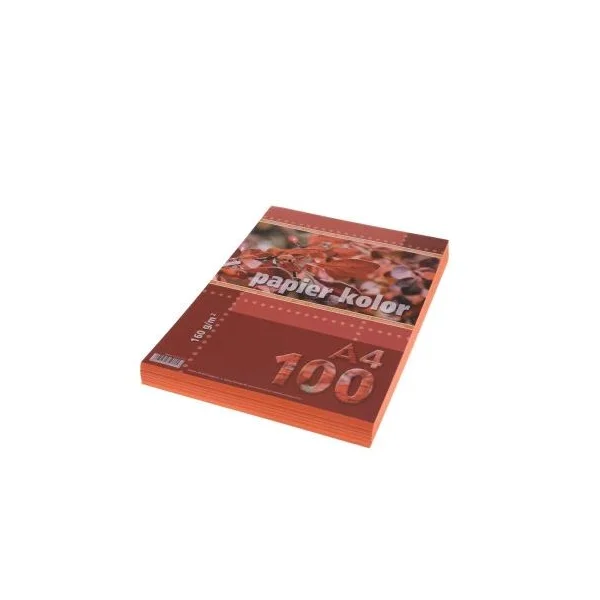 PAPIER KSERO A4 160G 100 SZT KRESKA POMARAŃCZOWY