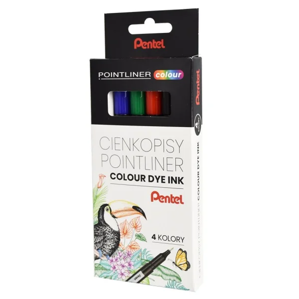 ZESTAW CIENKOPIS POINTLINER COLOUR 4 KOL ABCD S40-ST4PL PENTEL
