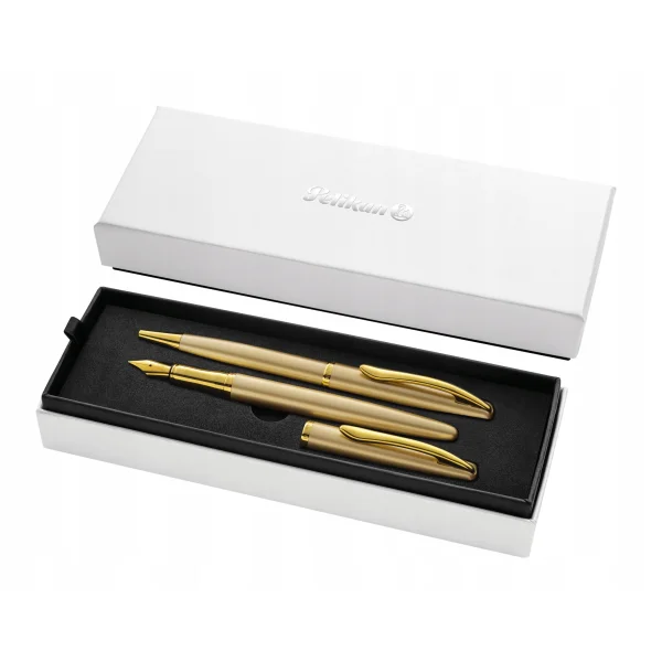 PIÓRO WIECZNE + DŁUGOPIS JAZZ NOBLE ELEGANCE GOLD ETUI PELIKAN